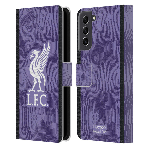 Liverpool Football Club 2023/24 Third Kit Leather Book Wallet Case Cover For Samsung Galaxy S21 FE 5G