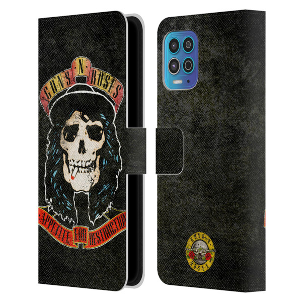 Guns N' Roses Vintage Stradlin Leather Book Wallet Case Cover For Motorola Moto G100