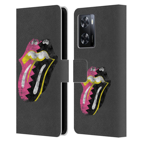 The Rolling Stones Albums Girls Pop Art Tongue Solo Leather Book Wallet Case Cover For OPPO A57s