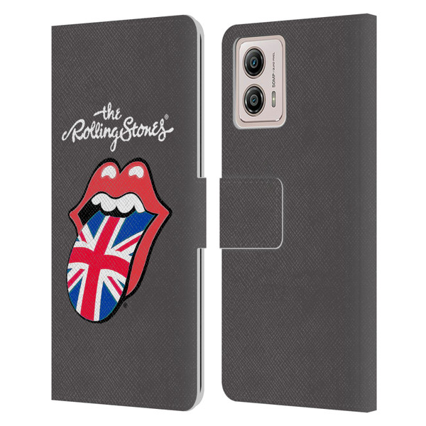 The Rolling Stones International Licks 1 United Kingdom Leather Book Wallet Case Cover For Motorola Moto G53 5G