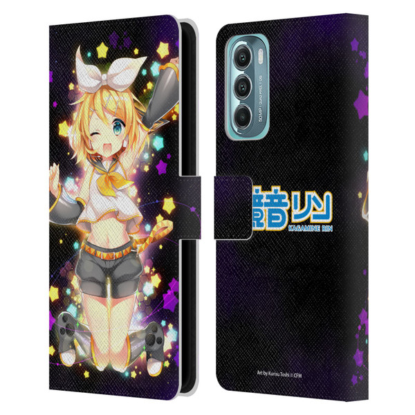 Hatsune Miku Characters Kagamine Rin Leather Book Wallet Case Cover For Motorola Moto G Stylus 5G (2022)