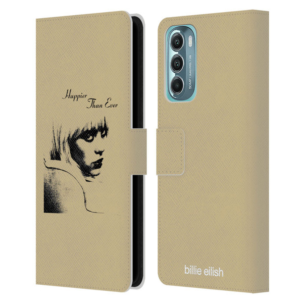 Billie Eilish Happier Than Ever Album Image Leather Book Wallet Case Cover For Motorola Moto G Stylus 5G (2022)