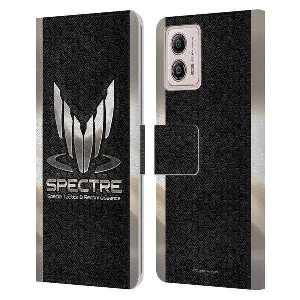 EA Bioware Mass Effect 3 Badges And Logos Spectre Leather Book Wallet Case Cover For Motorola Moto G53 5G
