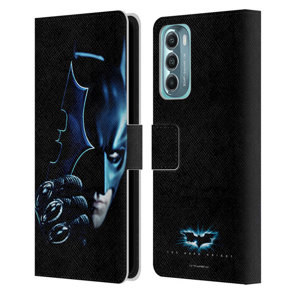 The Dark Knight Key Art Batman Batarang Leather Book Wallet Case Cover For Motorola Moto G Stylus 5G (2022)