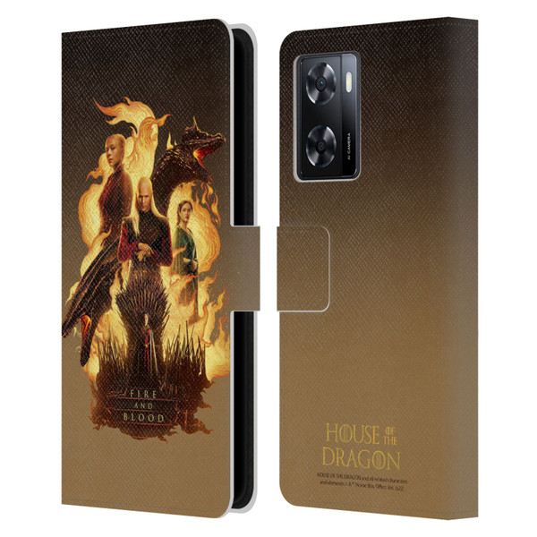 House Of The Dragon: Television Series Art Fire And Blood Leather Book Wallet Case Cover For OPPO A57s