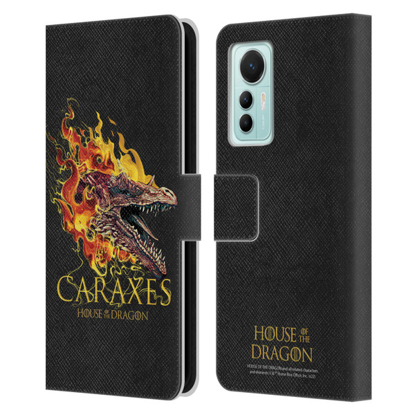 House Of The Dragon: Television Series Art Caraxes Leather Book Wallet Case Cover For Xiaomi 12 Lite