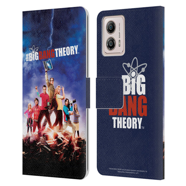 The Big Bang Theory Key Art Season 5 Leather Book Wallet Case Cover For Motorola Moto G53 5G