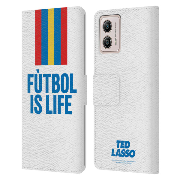 Ted Lasso Season 1 Graphics Futbol Is Life Leather Book Wallet Case Cover For Motorola Moto G53 5G