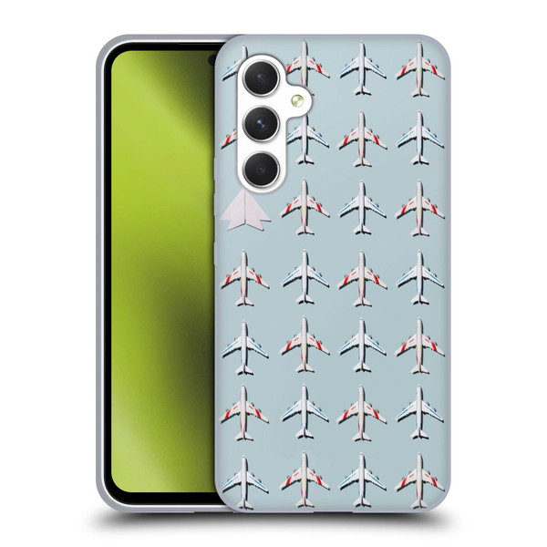 Pepino De Mar Patterns 2 Airplane Soft Gel Case for Samsung Galaxy A54 5G
