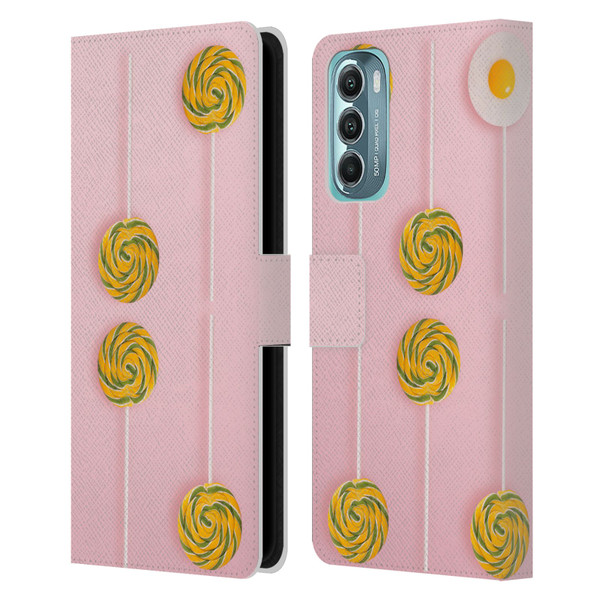 Pepino De Mar Patterns 2 Lollipop Leather Book Wallet Case Cover For Motorola Moto G Stylus 5G (2022)