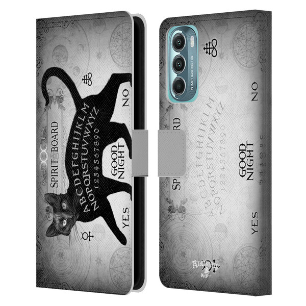 Alchemy Gothic Cats Black Cat Spirit Board Leather Book Wallet Case Cover For Motorola Moto G Stylus 5G (2022)