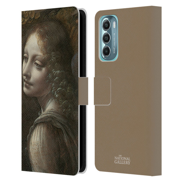 The National Gallery Art The Virgin Of The Rocks Leather Book Wallet Case Cover For Motorola Moto G Stylus 5G (2022)