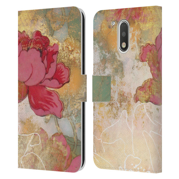 Aimee Stewart Smokey Floral Midsummer Leather Book Wallet Case Cover For Motorola Moto G41