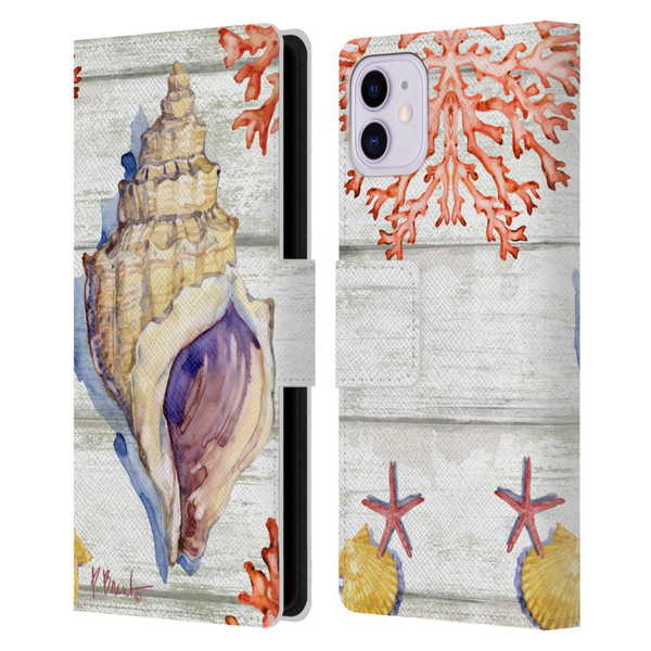 Paul Brent Ocean Bahia Shells Leather Book Wallet Case Cover For Apple iPhone 11