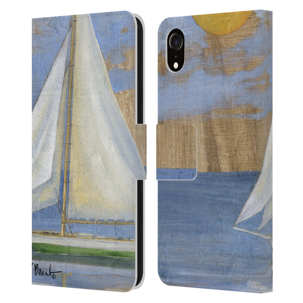 Paul Brent Ocean Serene Sailboat Leather Book Wallet Case Cover For Apple iPhone XR