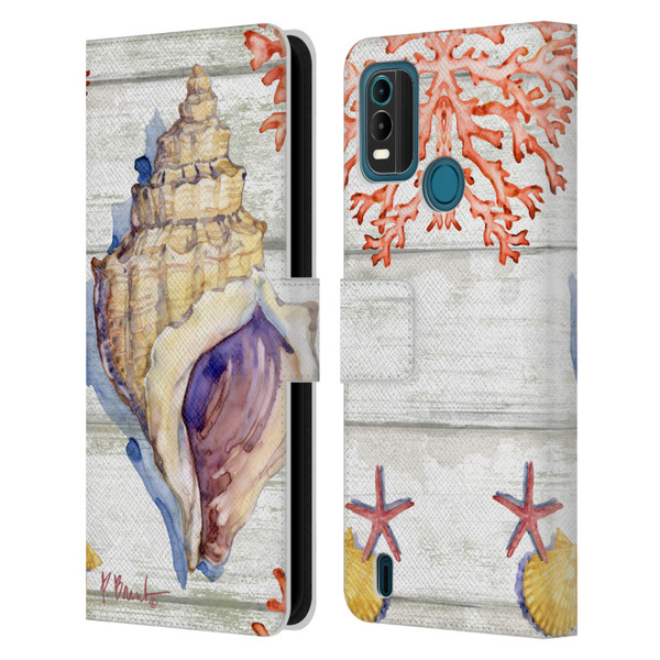 Paul Brent Ocean Bahia Shells Leather Book Wallet Case Cover For Nokia G11 Plus
