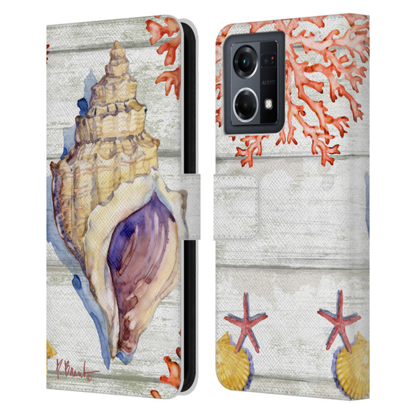 Paul Brent Ocean Bahia Shells Leather Book Wallet Case Cover For OPPO Reno8 4G
