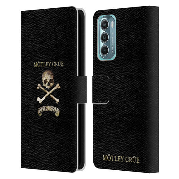 Motley Crue Logos The End Leather Book Wallet Case Cover For Motorola Moto G Stylus 5G (2022)