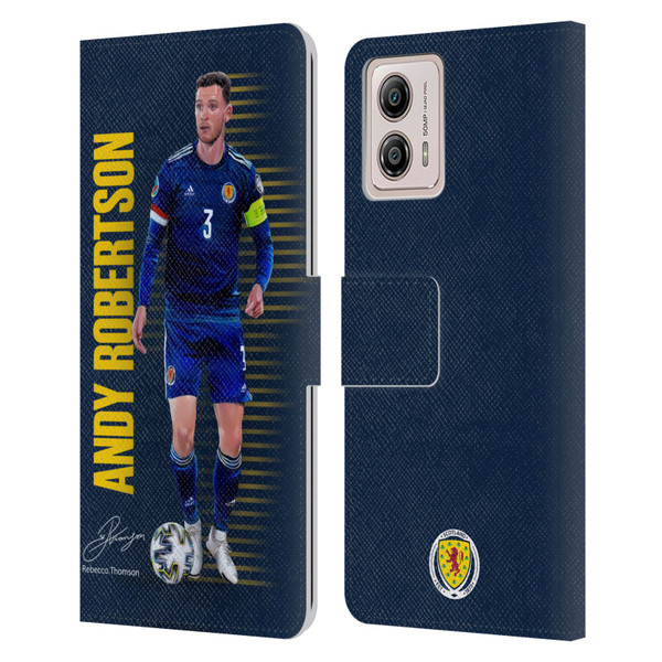 Scotland National Football Team Players Andy Robertson Leather Book Wallet Case Cover For Motorola Moto G53 5G