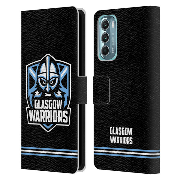 Glasgow Warriors Logo Stripes Black Leather Book Wallet Case Cover For Motorola Moto G Stylus 5G (2022)