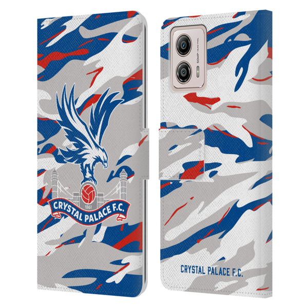 Crystal Palace FC Crest Camouflage Leather Book Wallet Case Cover For Motorola Moto G53 5G