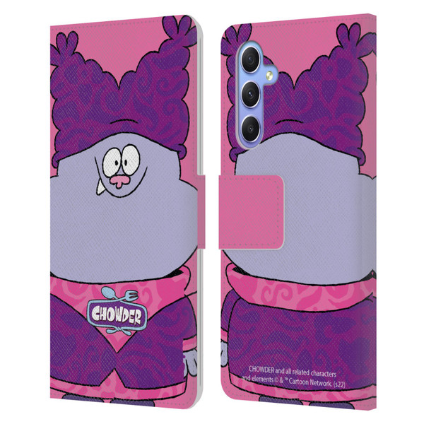 Chowder: Animated Series Graphics Full Face Leather Book Wallet Case Cover For Samsung Galaxy A34 5G