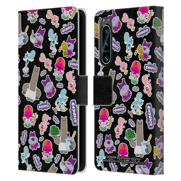 Chowder: Animated Series Graphics Pattern Leather Book Wallet Case Cover For Sony Xperia 5 IV