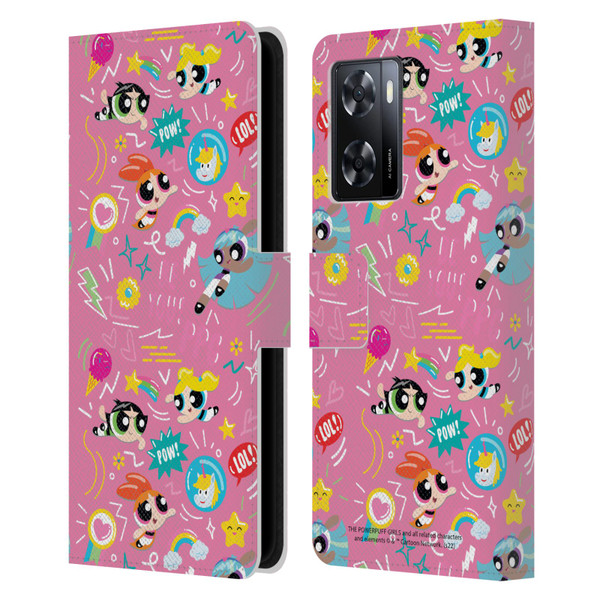 The Powerpuff Girls Graphics Icons Leather Book Wallet Case Cover For OPPO A57s
