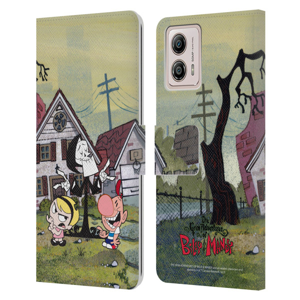 The Grim Adventures of Billy & Mandy Graphics Poster Leather Book Wallet Case Cover For Motorola Moto G53 5G