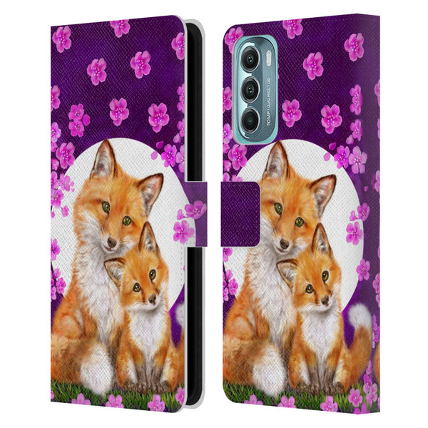 Kayomi Harai Animals And Fantasy Mother & Baby Fox Leather Book Wallet Case Cover For Motorola Moto G Stylus 5G (2022)