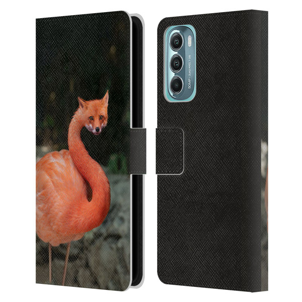 Pixelmated Animals Surreal Wildlife Foxmingo Leather Book Wallet Case Cover For Motorola Moto G Stylus 5G (2022)