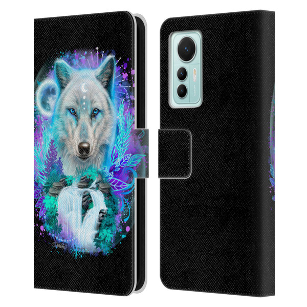 Sheena Pike Animals Winter Wolf Spirit & Waterfall Leather Book Wallet Case Cover For Xiaomi 12 Lite