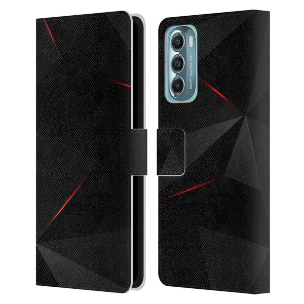 Alyn Spiller Tectonic Red Leather Book Wallet Case Cover For Motorola Moto G Stylus 5G (2022)