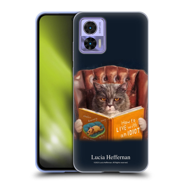 Lucia Heffernan Art Cat Self Help Soft Gel Case for Motorola Edge 30 Neo 5G