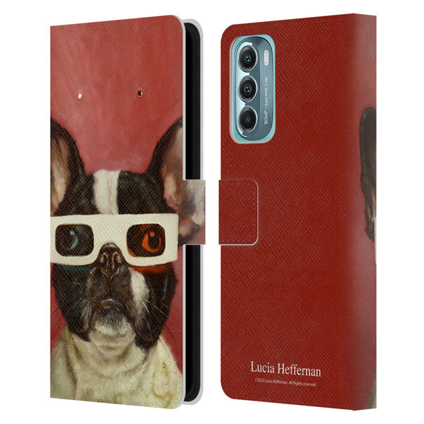 Lucia Heffernan Art 3D Dog Leather Book Wallet Case Cover For Motorola Moto G Stylus 5G (2022)