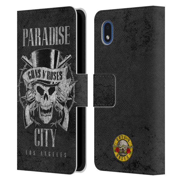 Guns N' Roses Vintage Paradise City Leather Book Wallet Case Cover For Samsung Galaxy A01 Core (2020)