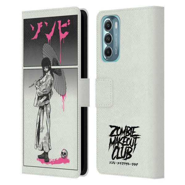 Zombie Makeout Club Art Chance Of Rain Leather Book Wallet Case Cover For Motorola Moto G Stylus 5G (2022)