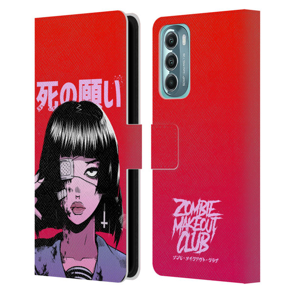 Zombie Makeout Club Art Eye Patch Leather Book Wallet Case Cover For Motorola Moto G Stylus 5G (2022)