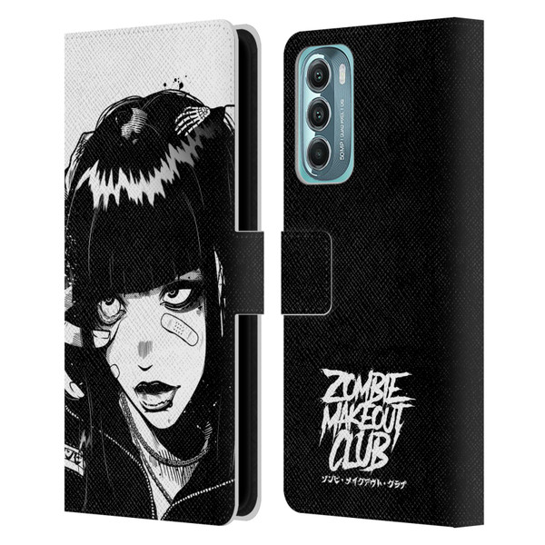 Zombie Makeout Club Art See Thru You Leather Book Wallet Case Cover For Motorola Moto G Stylus 5G (2022)