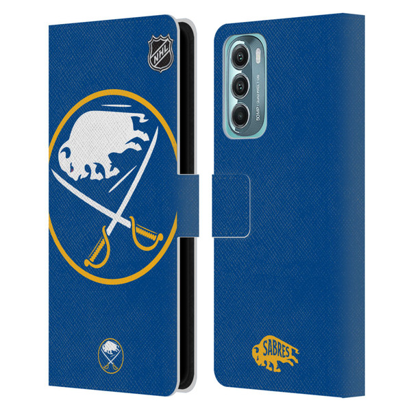 NHL Buffalo Sabres Oversized Leather Book Wallet Case Cover For Motorola Moto G Stylus 5G (2022)