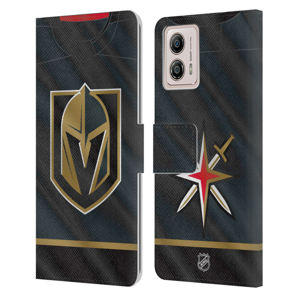 NHL Vegas Golden Knights Jersey Leather Book Wallet Case Cover For Motorola Moto G53 5G