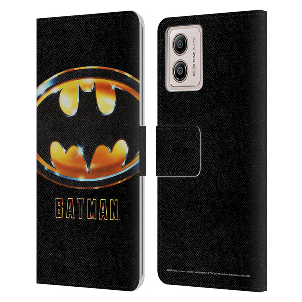 Batman (1989) Key Art Poster Leather Book Wallet Case Cover For Motorola Moto G53 5G