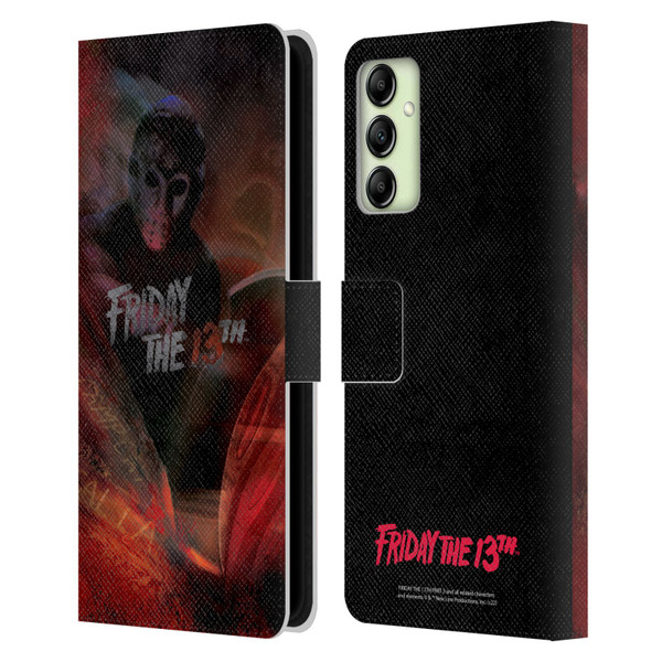 Friday the 13th Part III Key Art Poster Leather Book Wallet Case Cover For Samsung Galaxy A14 5G