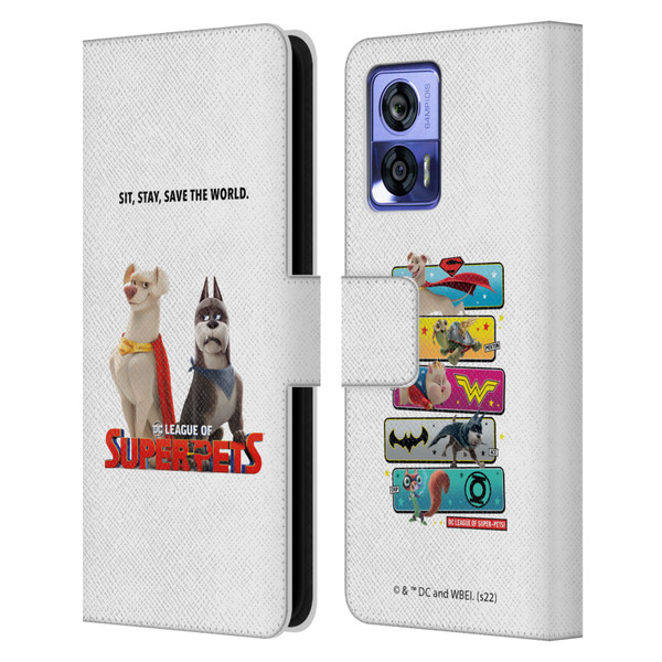 DC League Of Super Pets Graphics Characters 1 Leather Book Wallet Case Cover For Motorola Edge 30 Neo 5G