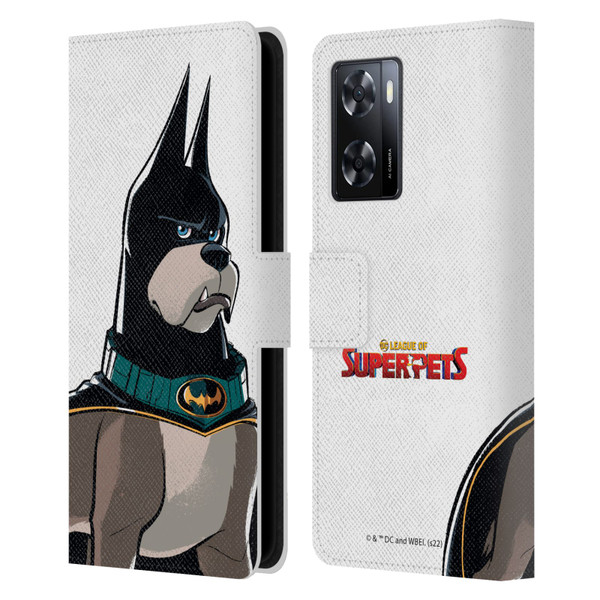 DC League Of Super Pets Graphics Ace Leather Book Wallet Case Cover For OPPO A57s