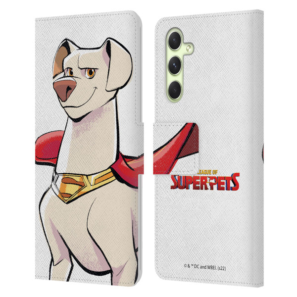 DC League Of Super Pets Graphics Krypto Leather Book Wallet Case Cover For Samsung Galaxy A54 5G