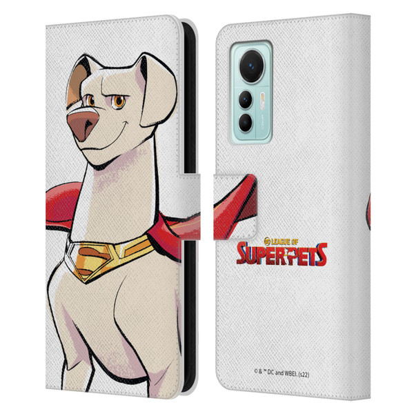 DC League Of Super Pets Graphics Krypto Leather Book Wallet Case Cover For Xiaomi 12 Lite