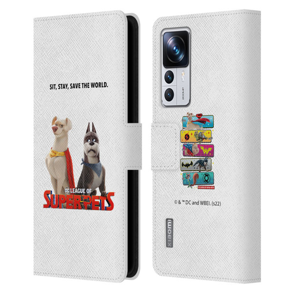 DC League Of Super Pets Graphics Characters 1 Leather Book Wallet Case Cover For Xiaomi 12T Pro