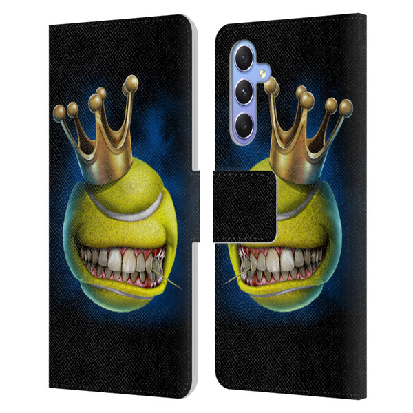 Tom Wood Monsters King Of Tennis Leather Book Wallet Case Cover For Samsung Galaxy A34 5G