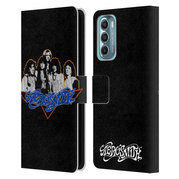 Aerosmith Classics Group Photo Vintage Leather Book Wallet Case Cover For Motorola Moto G Stylus 5G (2022)